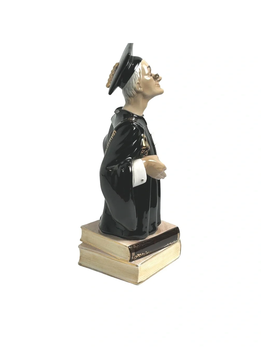 Vintage Ceramic Decanter Figurine of Lawyer or Judge (and his head comes off)